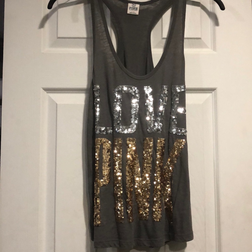 PINK sequin tank